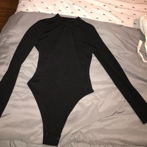 One piece high neck long sleeve